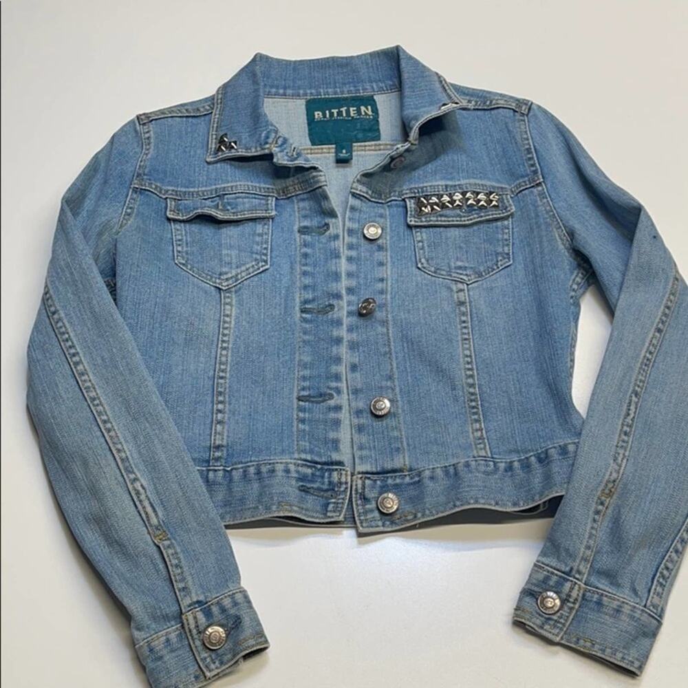 BITTEN Womens Small Blue Jean Jacket